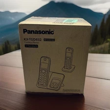 Panasonic KX-TGD832 M - Cordless Phone System 2 Handsets, Metallic Black, CIB