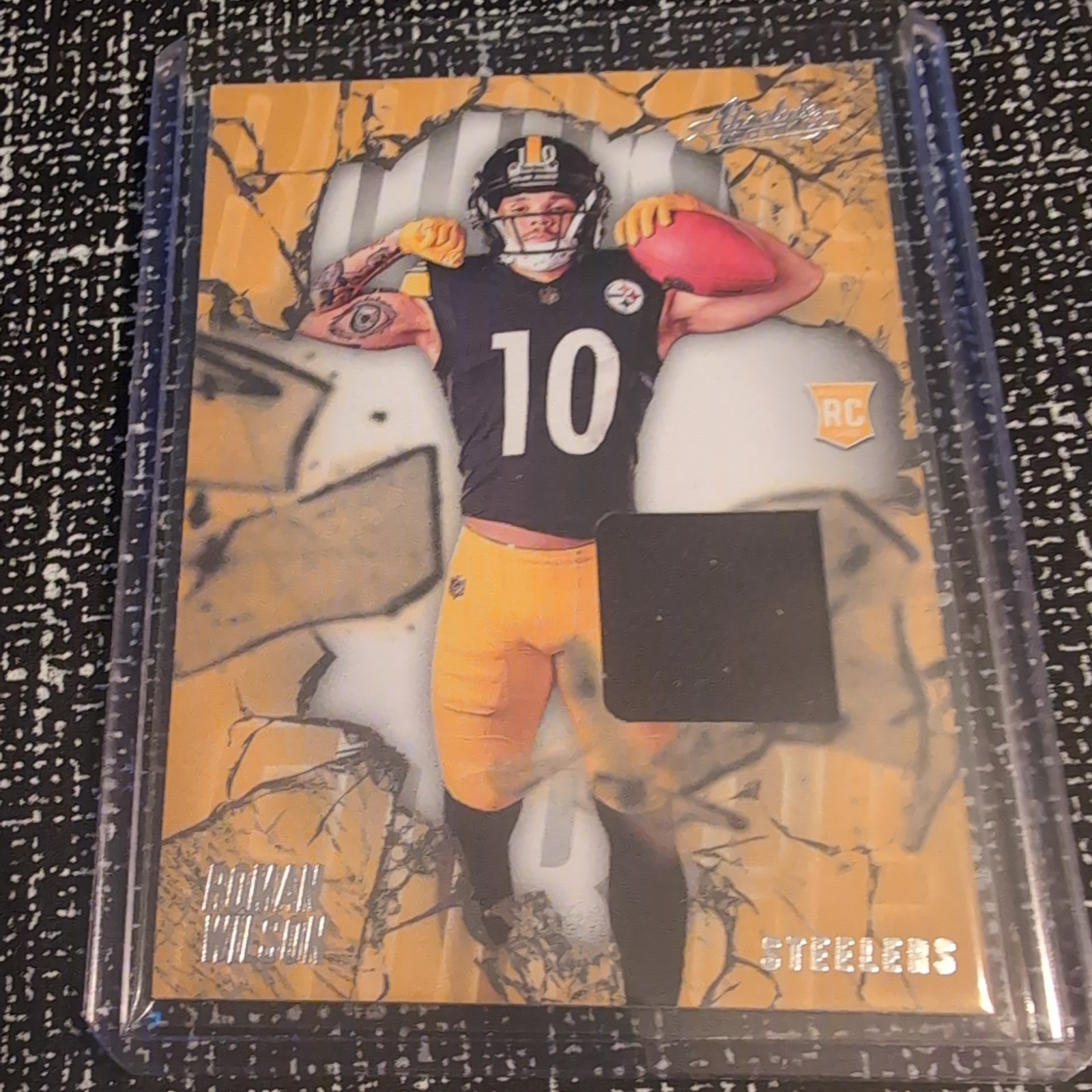 Roman Wilson Panini National Treasures Rookie Dual Materials #RWN Jersey Number Red