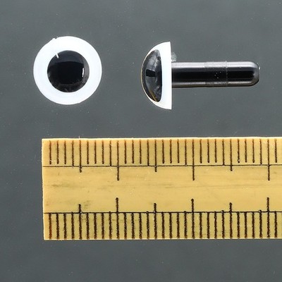 CraftCafe Plastic Eyes Round 9mm White 6pcs