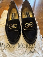 Marco Moreo Vintage Loafers Black Leather 6.5