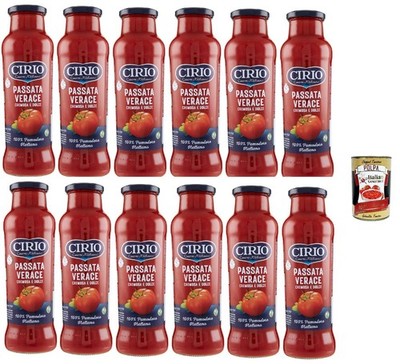 Cirio Passata Verace Tomatensauce, 700 g, 12er Pack,e Tomaten+Polpa 400g