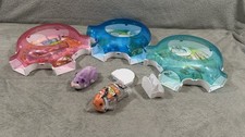 Zhu Zhu Pets Lot Hamster  Clown Fish  3 Houses Playset Accessories