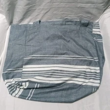 Tote Bag Gray White Pattern Hook and Loop Cloth Travel Beach Outdoor Reusable 