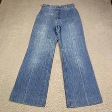VTG 70s Levis Orange Tab Jeans SZ 28x29 693 M Wide Leg Flare Faded Denim