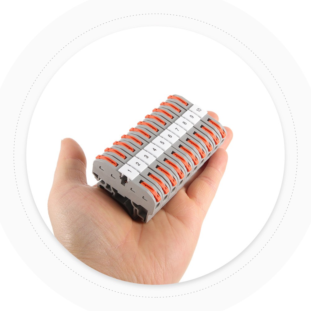 20 Sets Din Rail Wire Terminal Block Electrical Cabinets Distribution