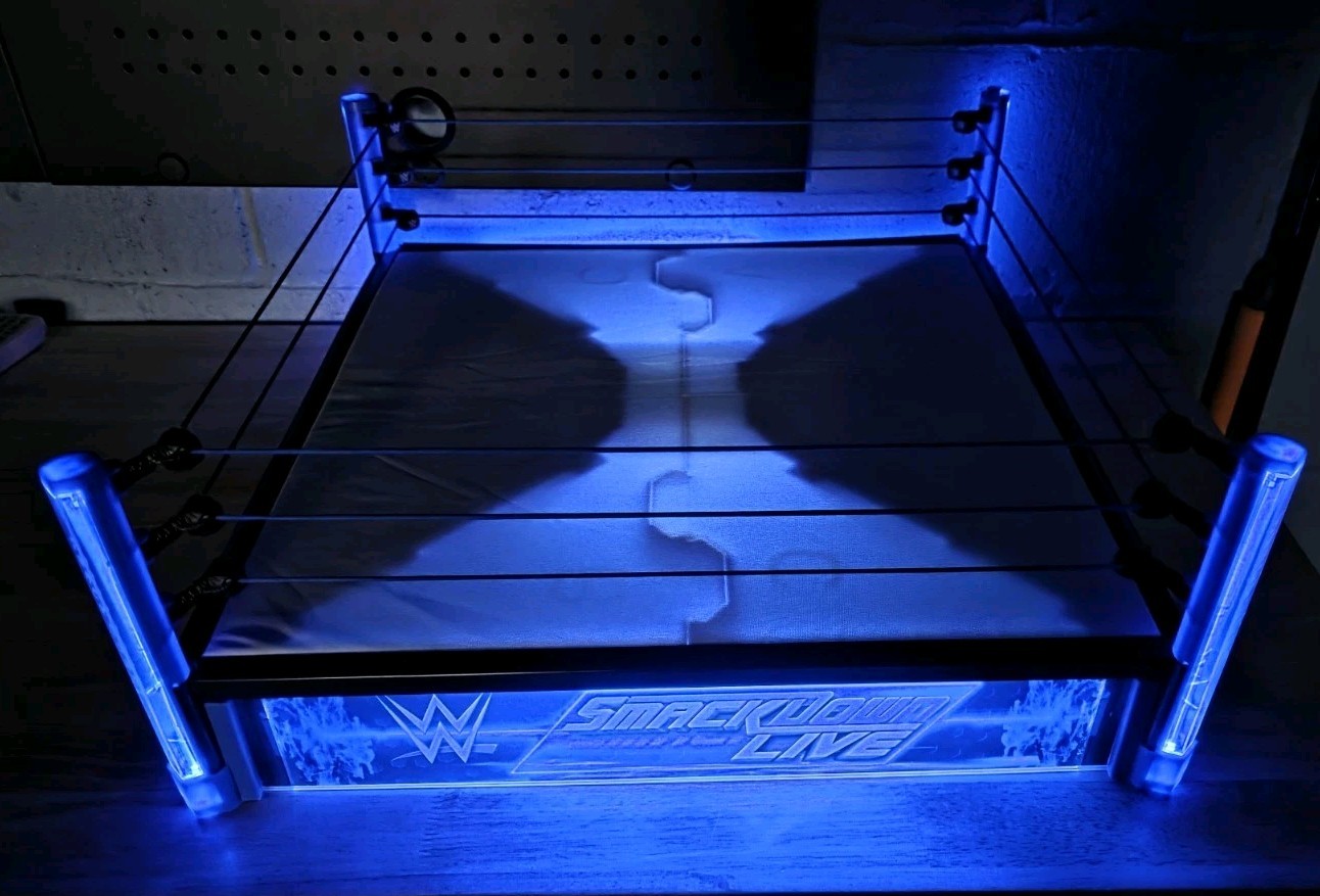 WWE Smackdown Live Light Up Wrestling Ring Authentic Scale
