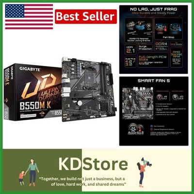 Reliable B550M K AM4 Motherboard - Digital Power Phase & USB 3.2 Connectivity