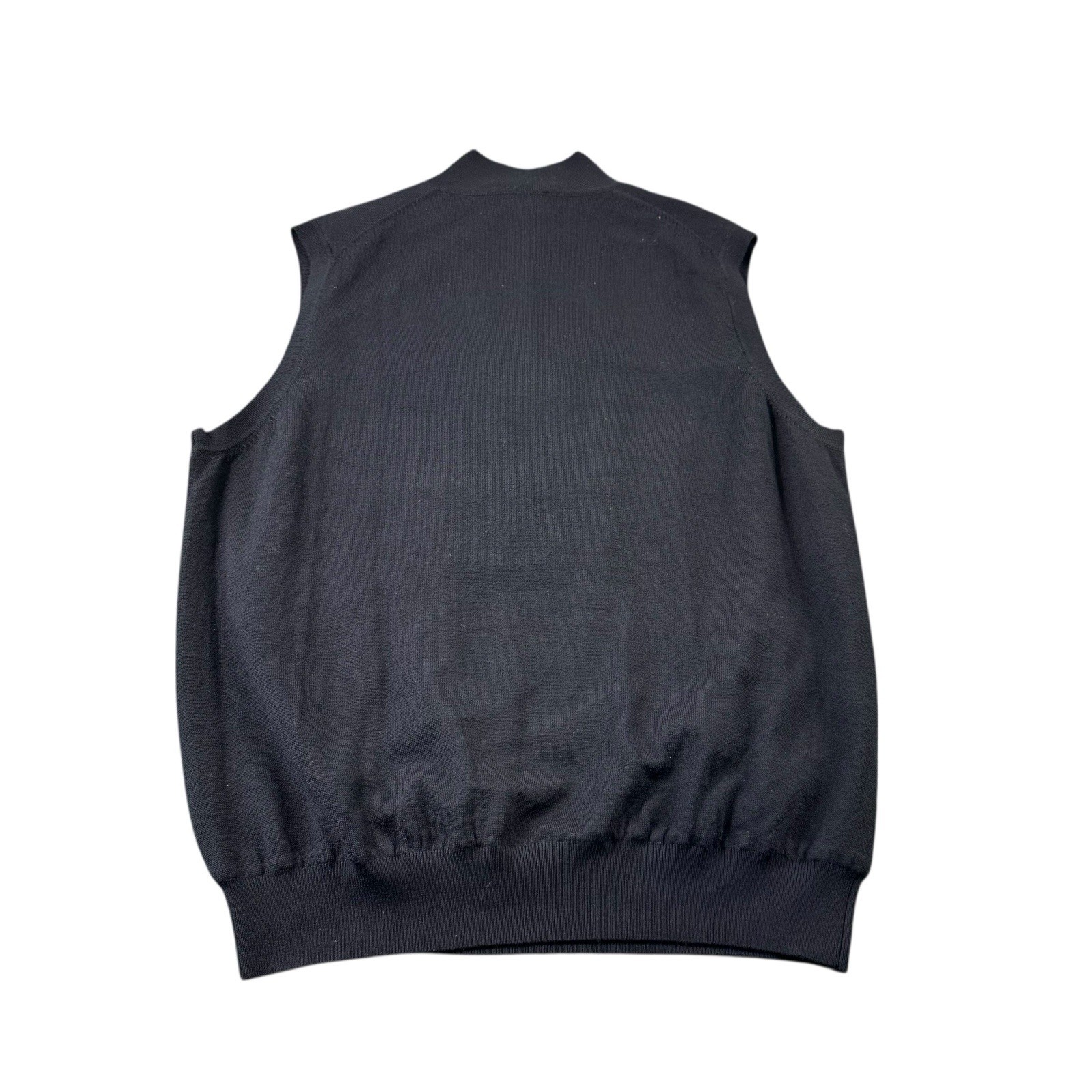 Fairway & Greene Black Baruffa Merino Lined Men’s Golf Zip Vest Size XL