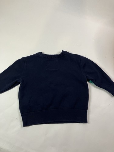 Oshkosh B'Gosh Baby 6 Months Long Sleeve Dinosaurs Navy Blue Pullover Sweater - Picture 2 of 6