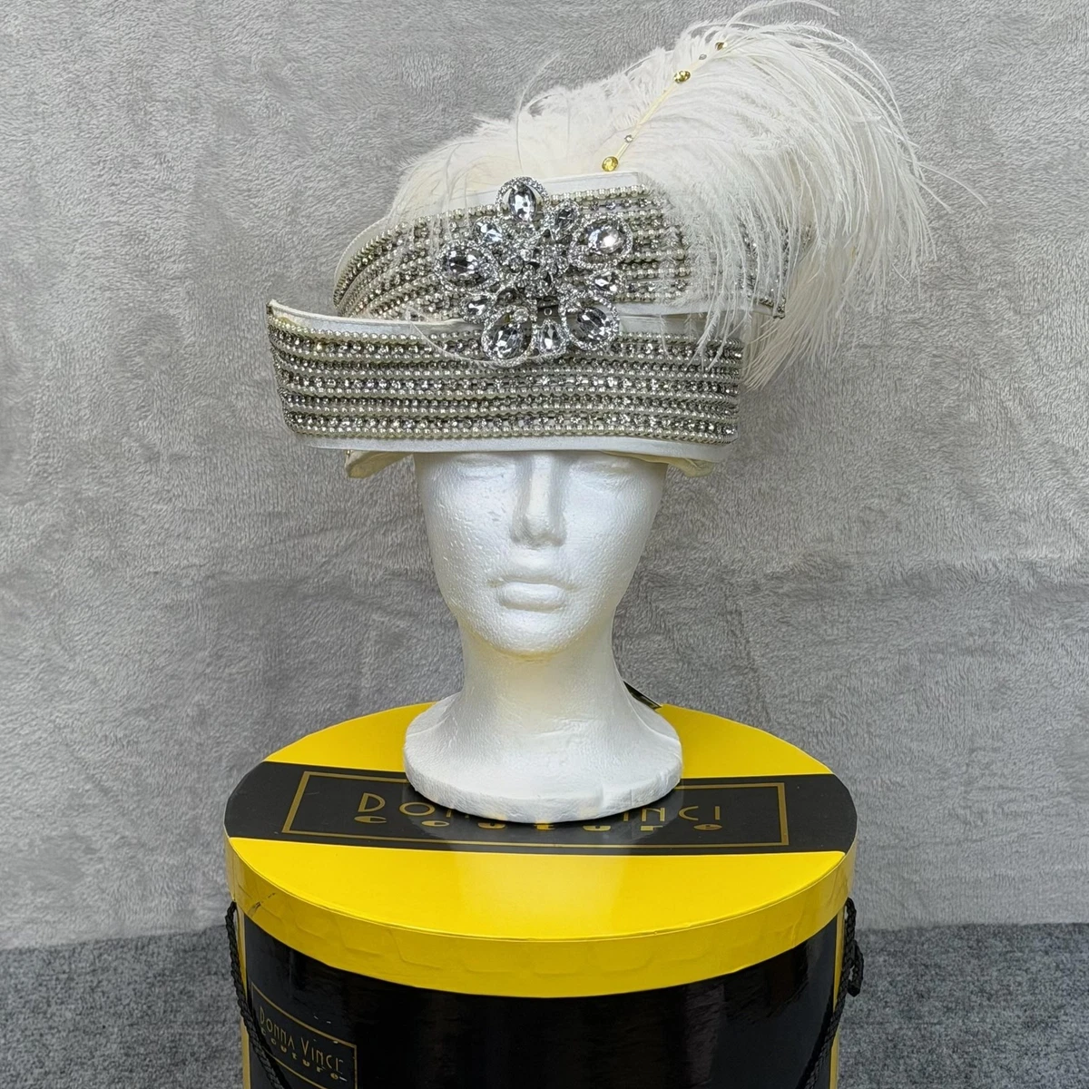 Women Meril Felt Rhinestone Hat Church Derby Wedding Leaves Hat Pin Rhinestone Church/Dress Indiana Women main image 3