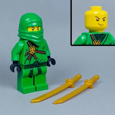 LEGO Ninjago Lloyd Golden Weapons / Honor Robe Custom Minifigure W/ Katanas - Image 1 of 3