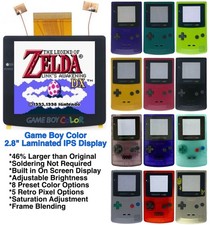 Game Boy Color Laminated 2.8" XL OSD Backlight IPS Kit NO SOLDER GameBoy GBC