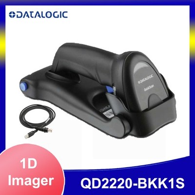 Datalogic QuickScan QD2220-BKK1S Handheld 1D Barcode Scanner w Stand & USB Cable