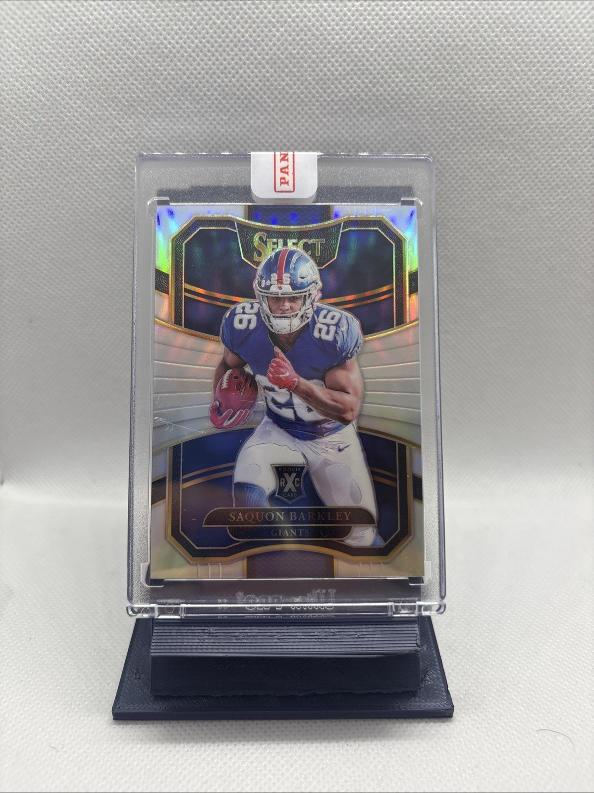 2017 Panini Select #306 Saquon Barkley '18 Draft XRC Silver Prizm Redemtion RC
