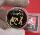 Silvertowne Miner and Donkey Black Gold Enamel - 1 oz .999 Silver Round - Rare