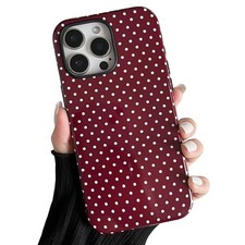 Polka Dot Magnetic Phone Case for iPhone 14 Pro Max, Cute Hard PC  Soft TPU Cov