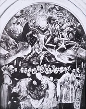 Burial of Count Orgaz, El Greco, Santo Tomé, Toledo, Magic Lantern Glass Slide