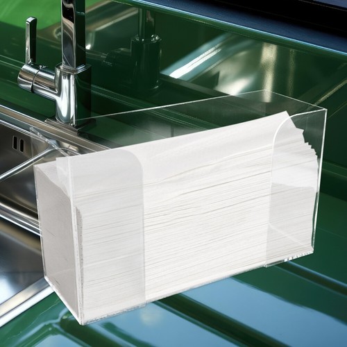 Contenedor de pañuelos de papel para escritorio de oficina dispensador de toallas para invitados - Imagen 10 de 12
