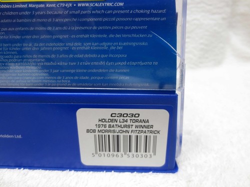 1976 BATHURST WINNER SCALEXTRIC CRACKED LID LH L34 TORANA MORRIS FITZPATRICK - Picture 5 of 6