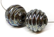 Handmade Lampwork Glass Beads From Murano OOAK Tamara Yarilo Brand 2 Pcs