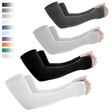 Sun Protection Cooling Arm Sleeves with Thumb Holes Outdoors Sports Workouts Run