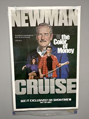 THE COLOR OF MONEY (1986) - ORIGINAL SHOWTIME NOT HBO MOVIE POSTER