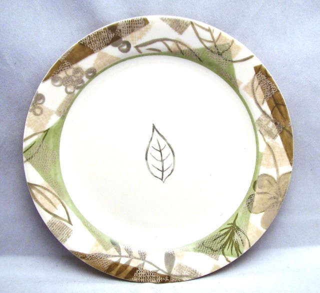 Corning Corelle TEXTURED LEAVES Salad Plate(s) EXCELLENT eBay