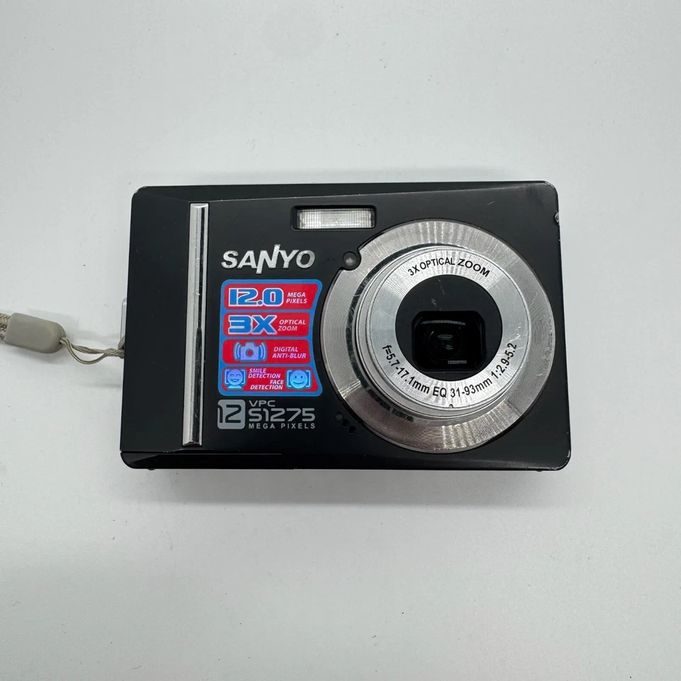 Sanyo VPC-S1275EX Digital Camera 12MP Compact Point & Shoot Tested & Working - Image 2 of 4