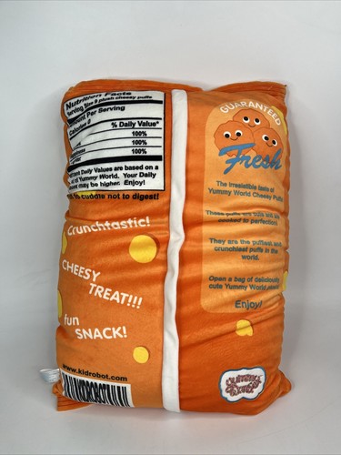 Kidrobot Yummy World Cheesy Puffs Plush Toys 5 Puffs With Zippered Pillow Bag - Picture 3 of 5
