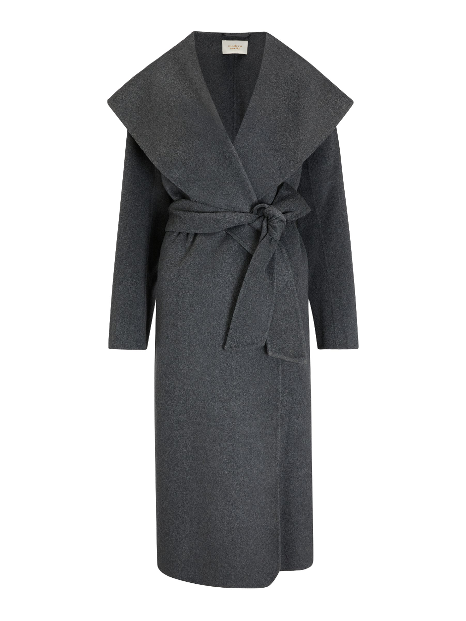 ALTRA SGOMBERO! Cappotto scialle doppiopetto nuovo con etichette moderno raro antracite taglia:14 Prezzo consigliato:£269