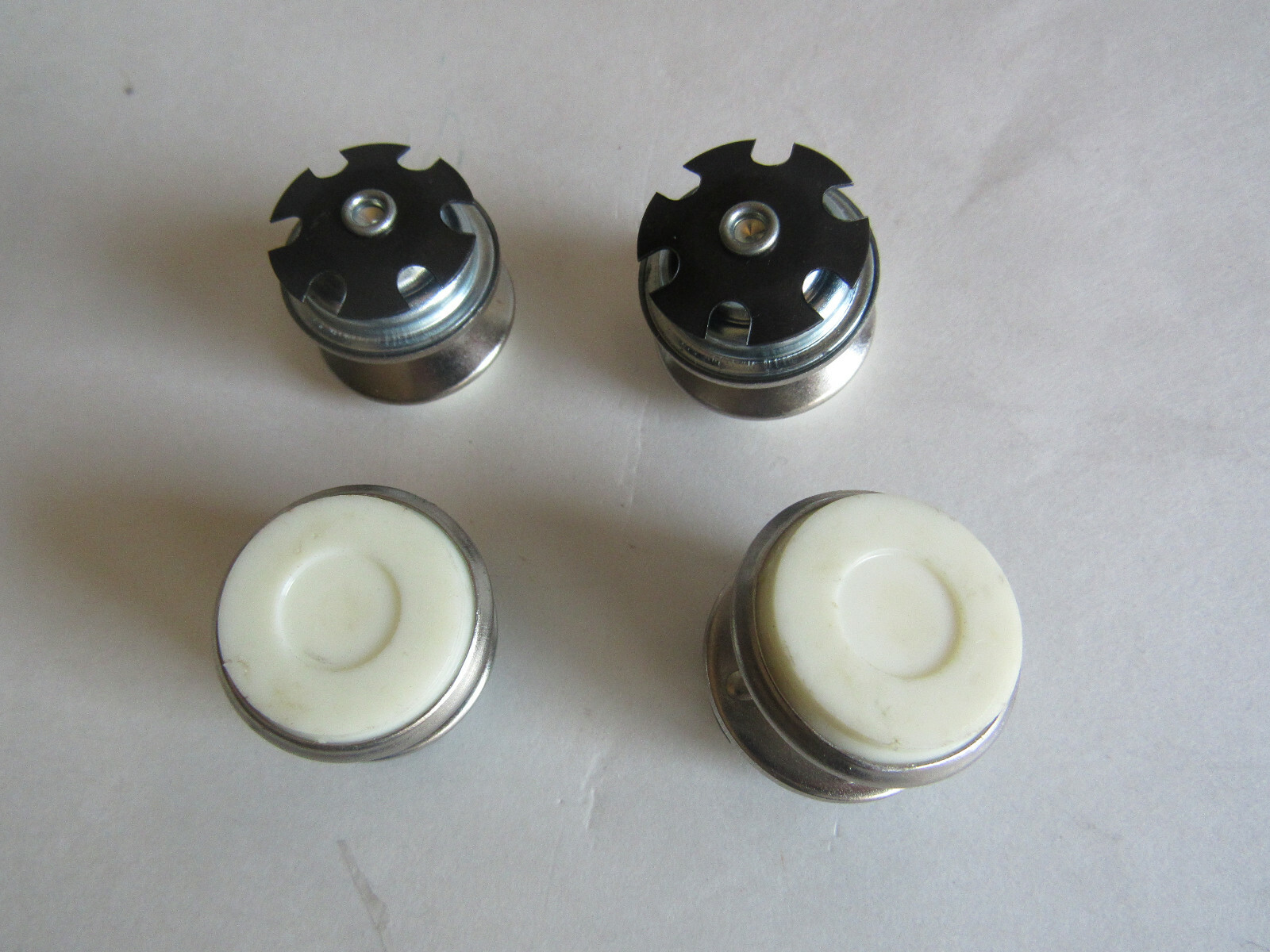 4 New SHIFFLER 11/8" Nickel Plated Nylon Base Swivel Floor Glide