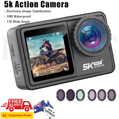 CERASTES 5K Action Camera – 48MP EIS Video with Interchangeable Lens - Picture 1 of 9