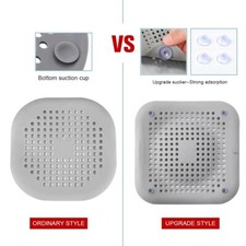 New Improved Design Home Shower and Kitchen Multi Use Drain Cover White Gray