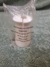 Vintage Tupperware White Toothbrush Holder With Weighted Bottom New Sealed