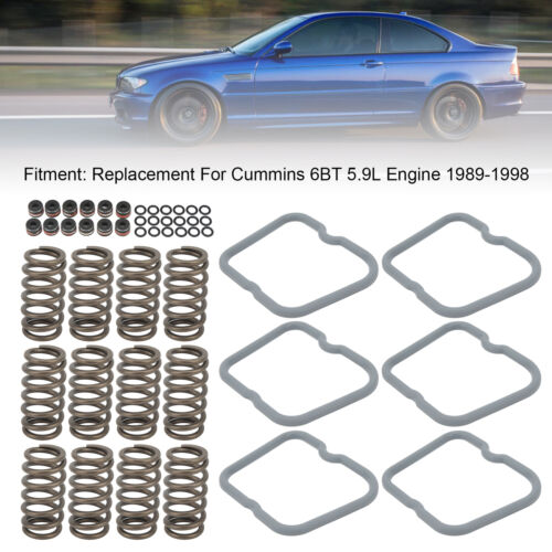 FBM 12 High RPM Valve Springs Gaskets Kits 3916691 Replacement For 6BT - Afbeelding 1 van 12