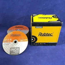 Set of 25: Robtec White Aluminum Oxide Steel Cut Off Wheels 4" X 1/32" X 3/8"