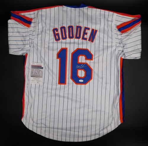 Dwight Doc Gooden Signed Autograph New York Mets Stripe Baseball Jersey JSA COA