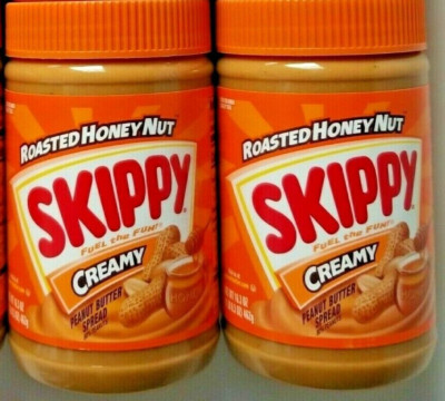 (2-Pack) Skippy 16.3 oz Creamy ROASTED HONEY NUT Peanut Butter Spread BB 7/2026