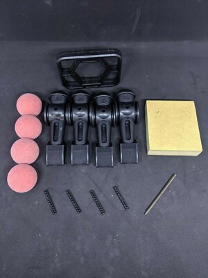 Tornado Foosball men- Black- Set of 4 w. roll pins, tool Kit, foosballs