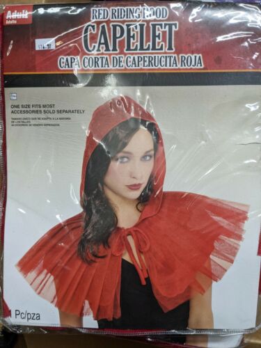 Brand NEW Red Riding Hood Capelet Halloween Dress Up  - Picture 1 of 2
