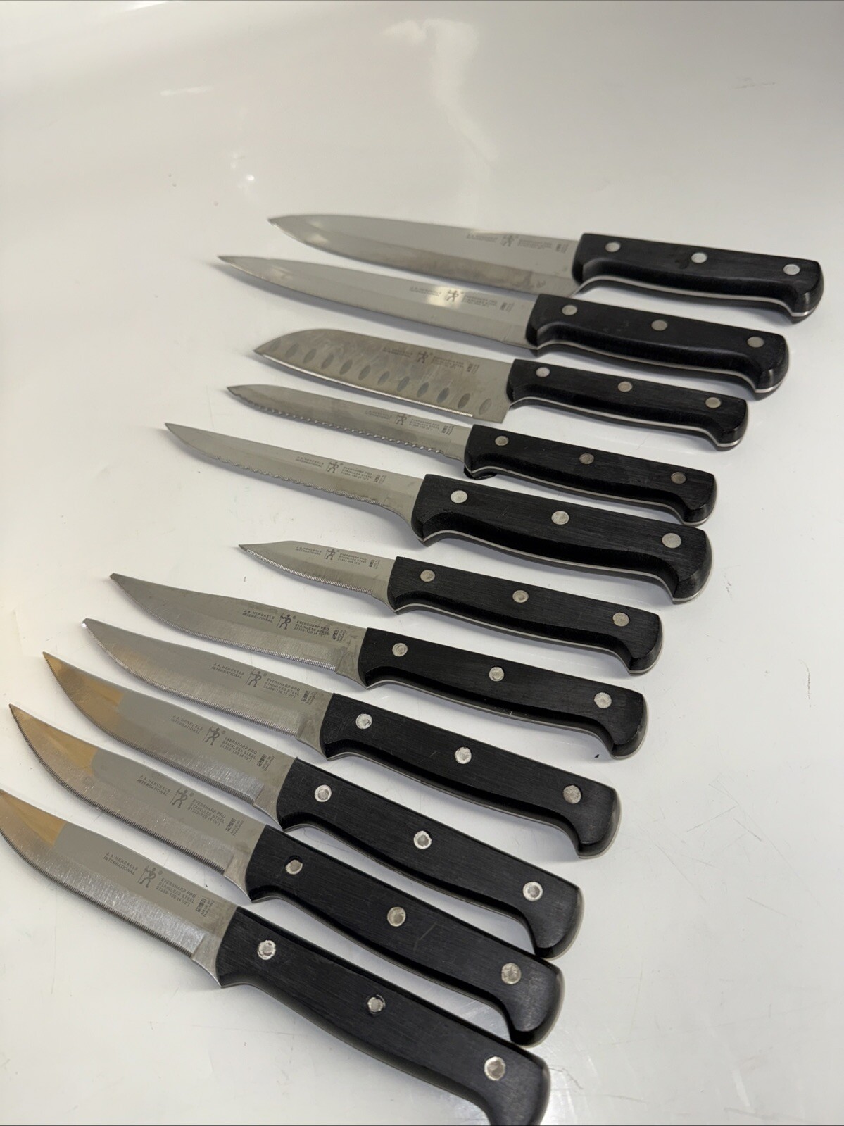 Lot Of 11 JA Henckels Ever Sharp Pro Knives