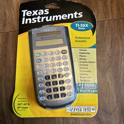 Texas Instruments Ti-36x Calculator Scientific School Solar Powered SAT ACT AP