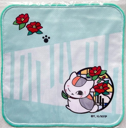 Natsume's Book of Friends Kirie Series Mini Towel Camellia Green Nyanko Sensei - Picture 6 of 7
