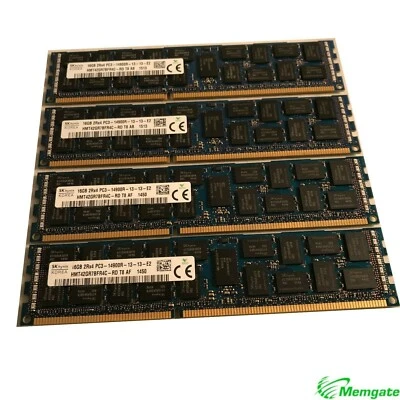 HYNIX, MICRON, SAMSUNG 64GB (4x16GB) PC3-14900 DDR3 1866 ECC Memory for Apple Mac Pro 2013 ME253LL/A