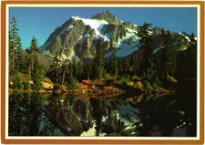Mount Shuskan & Highwood Lake Washington Postcard Unposted