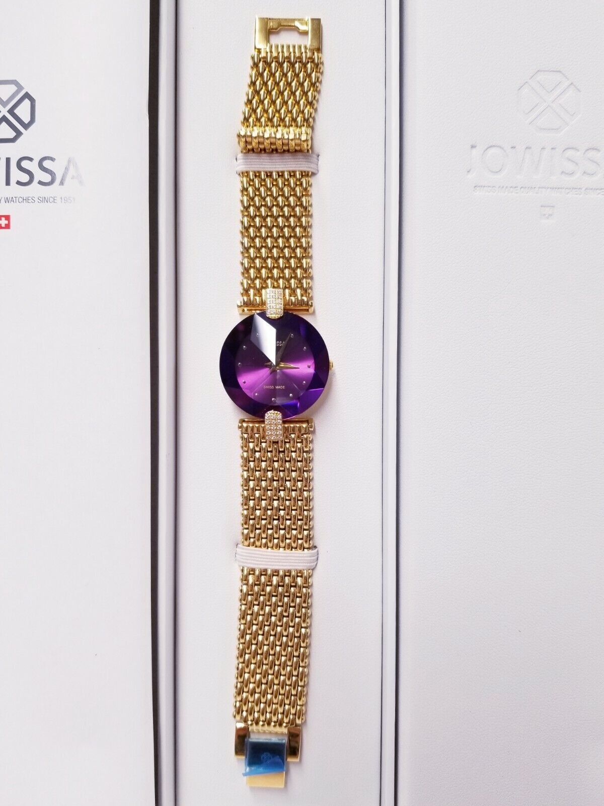 Jowissa Facet Strass Swiss Quartz Gold Stainless Steel Watch J5.016.M  J5016