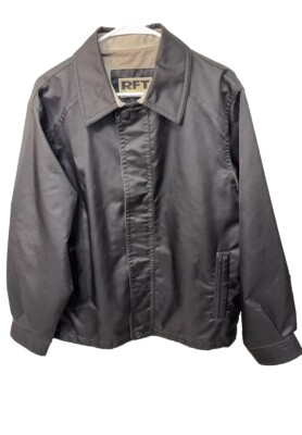 RFT Rainforest Men Black Full Zip Lightweight Jacket M Long Sleeve Toggle Adjust