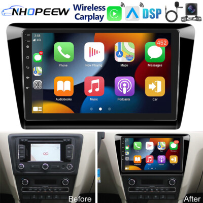 32GB Android 12 Apple Carplay Autoradio GPS Für Skoda Rapid Spaceback 2012-2020