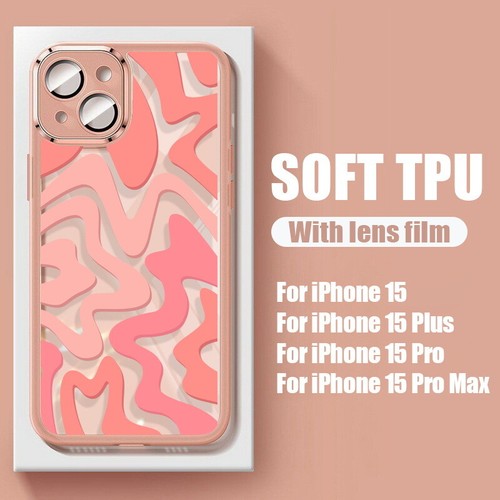 ShockProof Patterned Silicone Phone Case For iPhone 15 14 Pro Max 13 12 11 Cover - Photo 13 sur 17