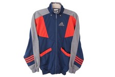 Vintage ADIDAS Track Jacket Size S blue red big logo sport style 90s